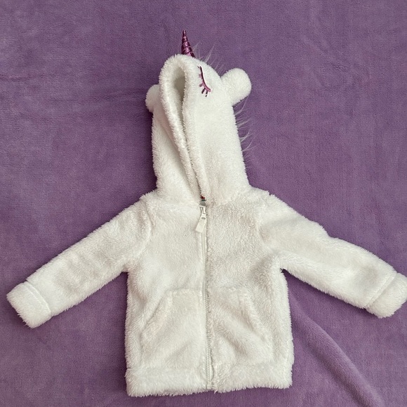 Unicorn Zip Up Sweater 18M - Picture 2 of 4